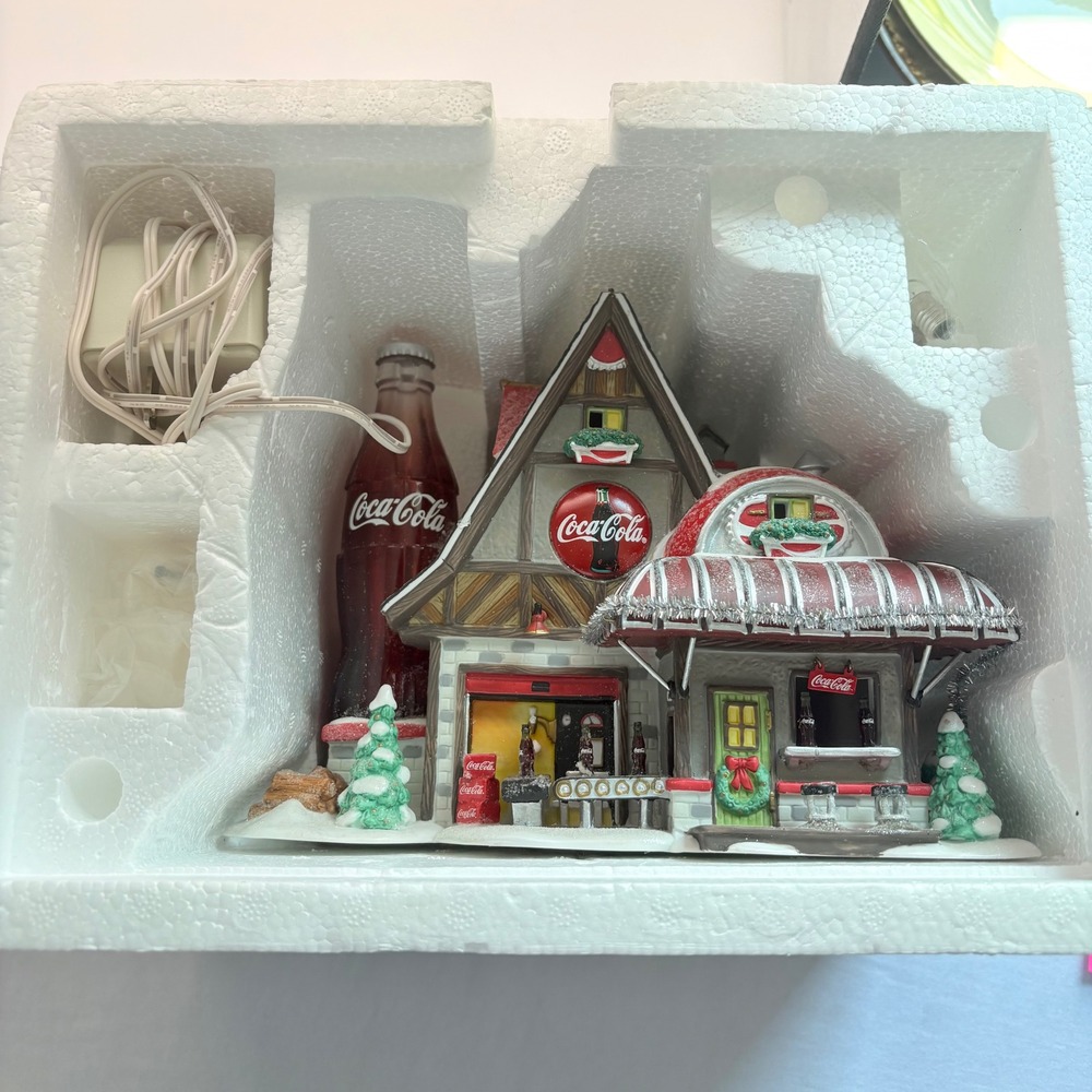 Dept 56 North Pole Series Coca-Cola Fizz Factory 56.56754 Missing Flags - Picture 6 of 7